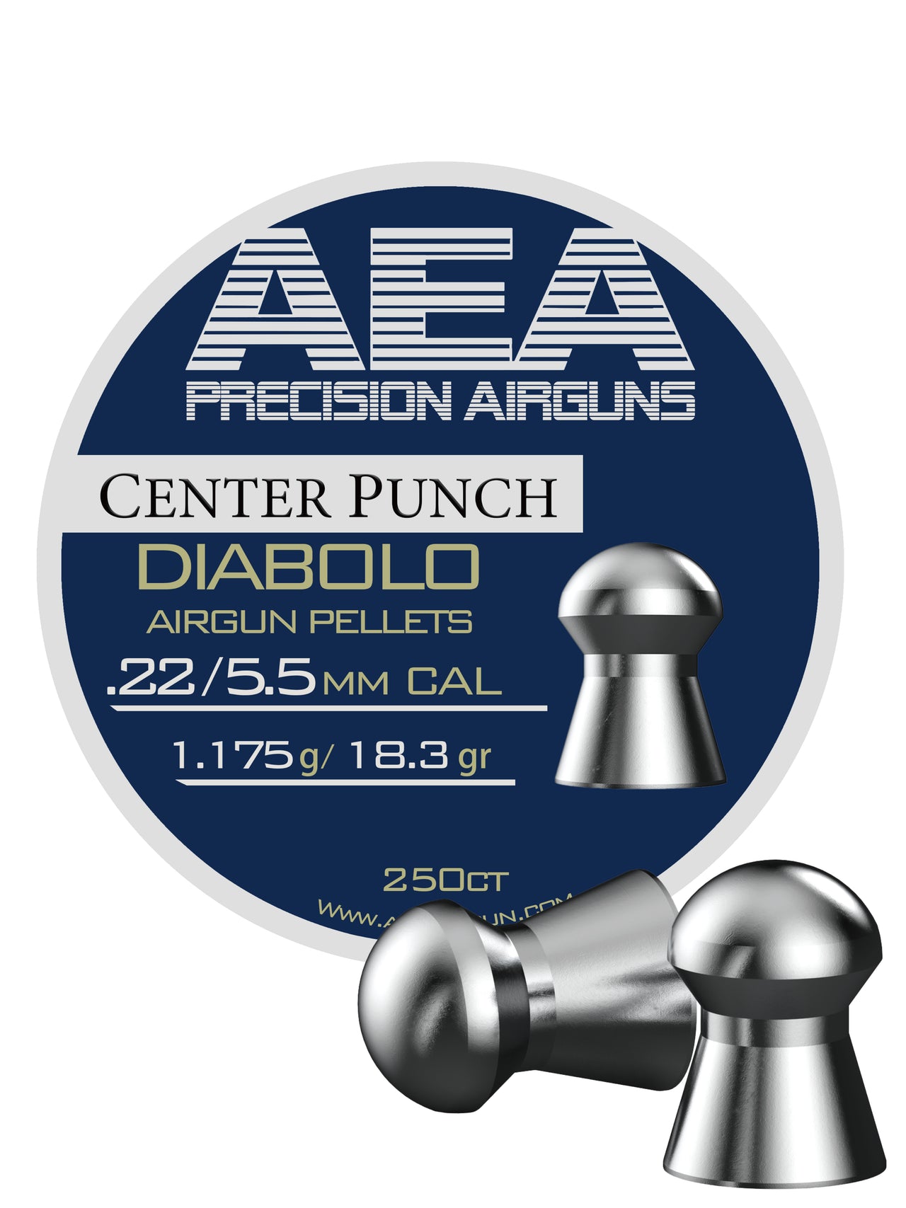 AEA Center Punch Pellets | .22 Cal | 18.3 gr