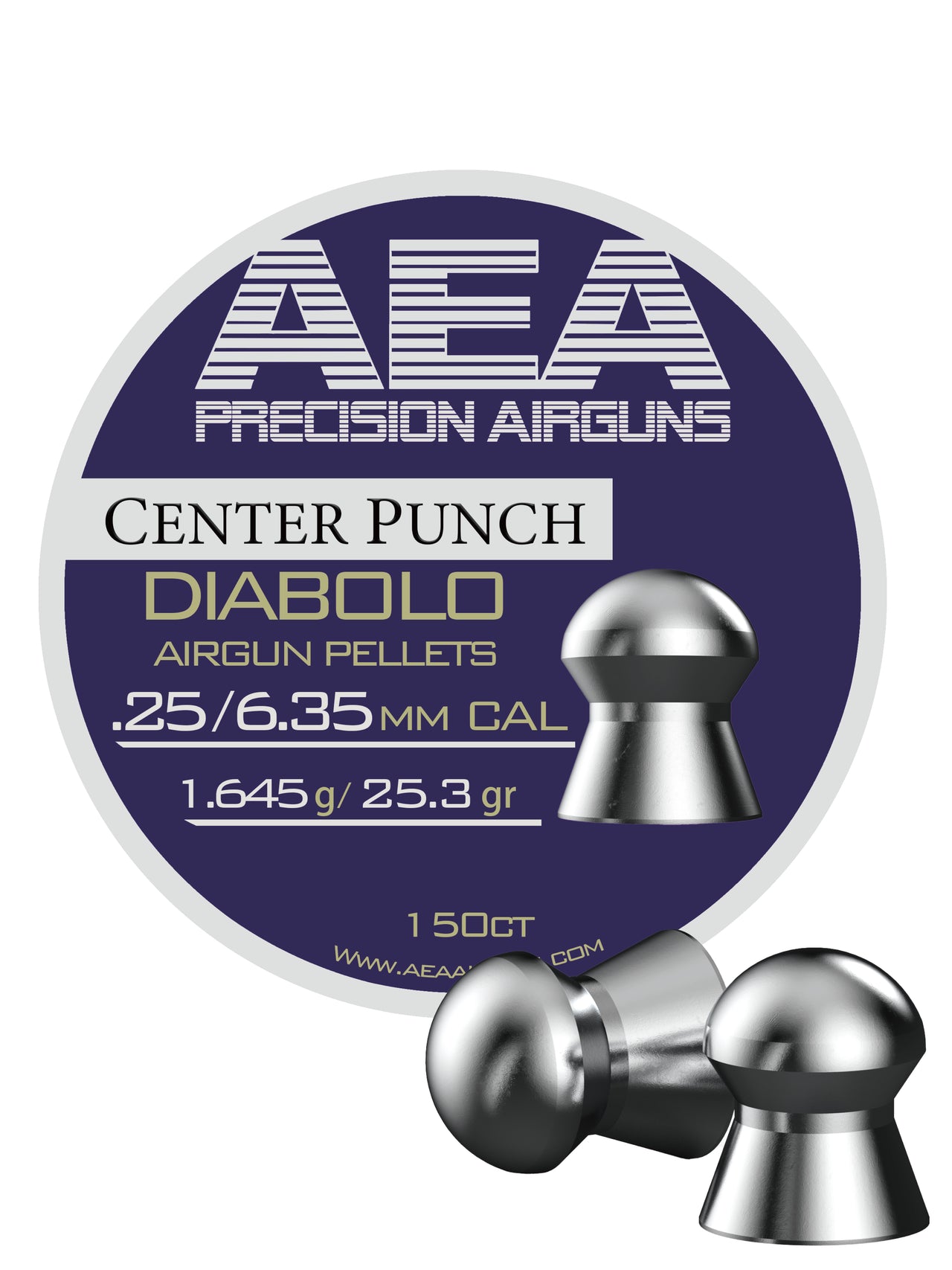 AEA Center Punch Pellets | .25 Cal | 25.3 gr