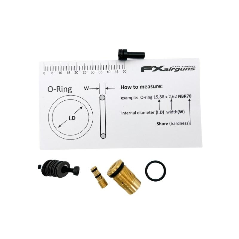 Full repair kit for your FX Crown and Impact MKII & M3 Regulators with Brass piston