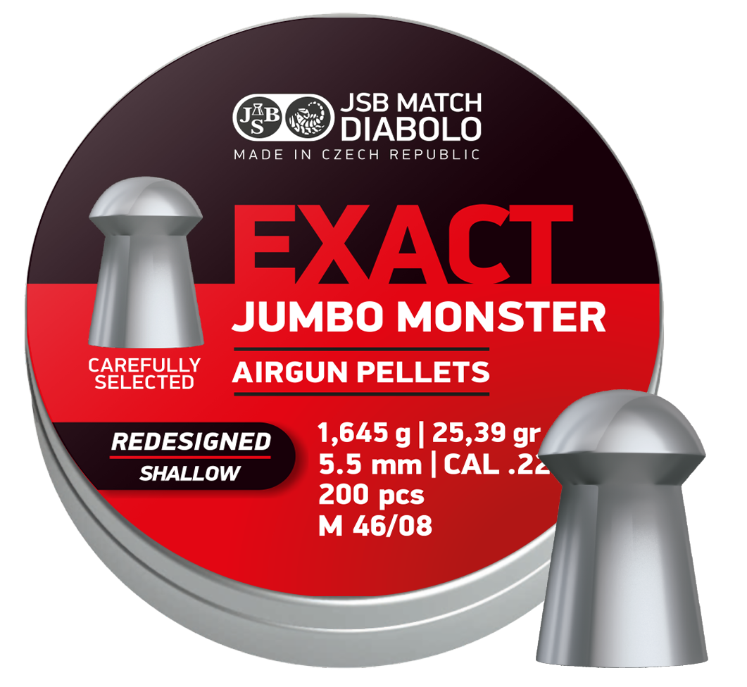 JSB |Exact Jumbo Monster .22 cal | Redesigned Shallow Skirt