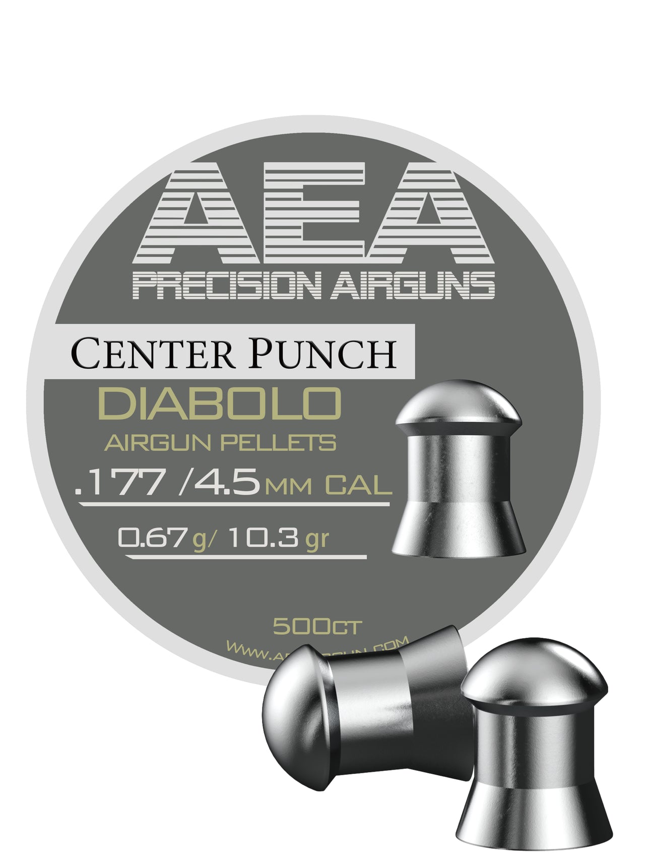 AEA Center Punch Pellets | .177 Cal | 10.3 gr | 500 Ct