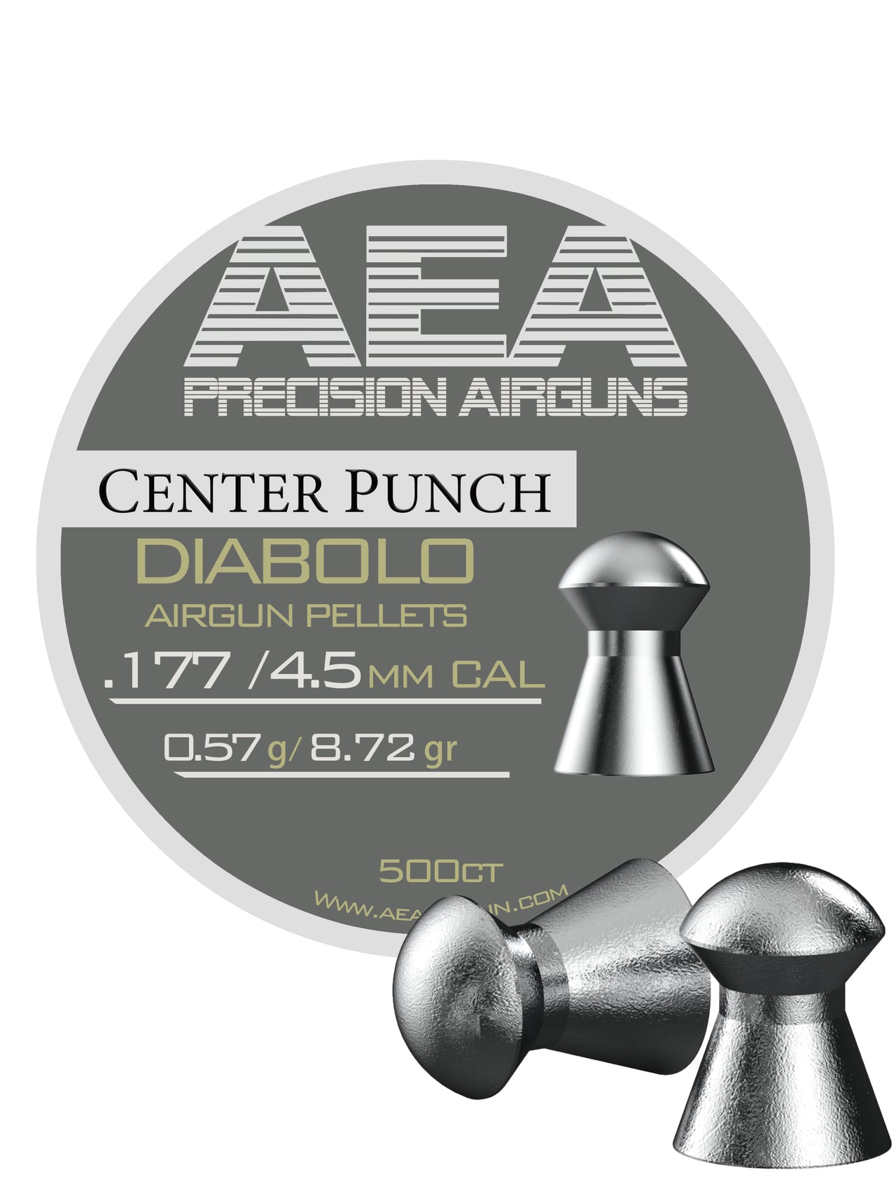 AEA Center Punch Pellets | .177 Cal | 8.72 gr | 500 Ct