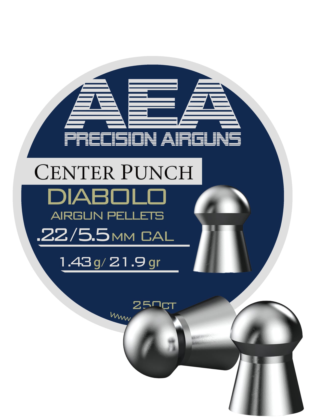 AEA Center Punch Pellets | .22 Cal | 21.9 gr