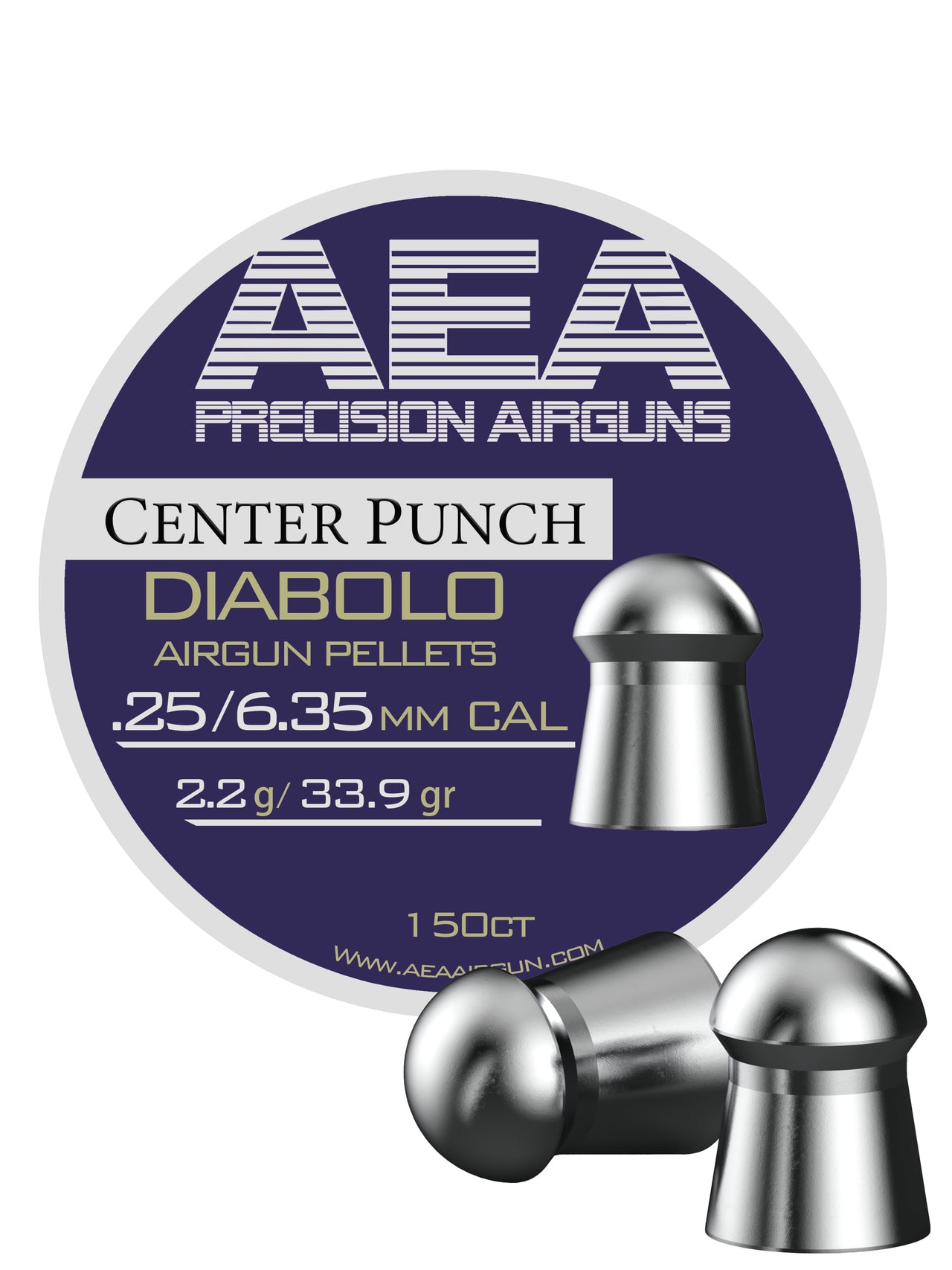 AEA Center Punch Pellets | .25 Cal | 33.9 gr