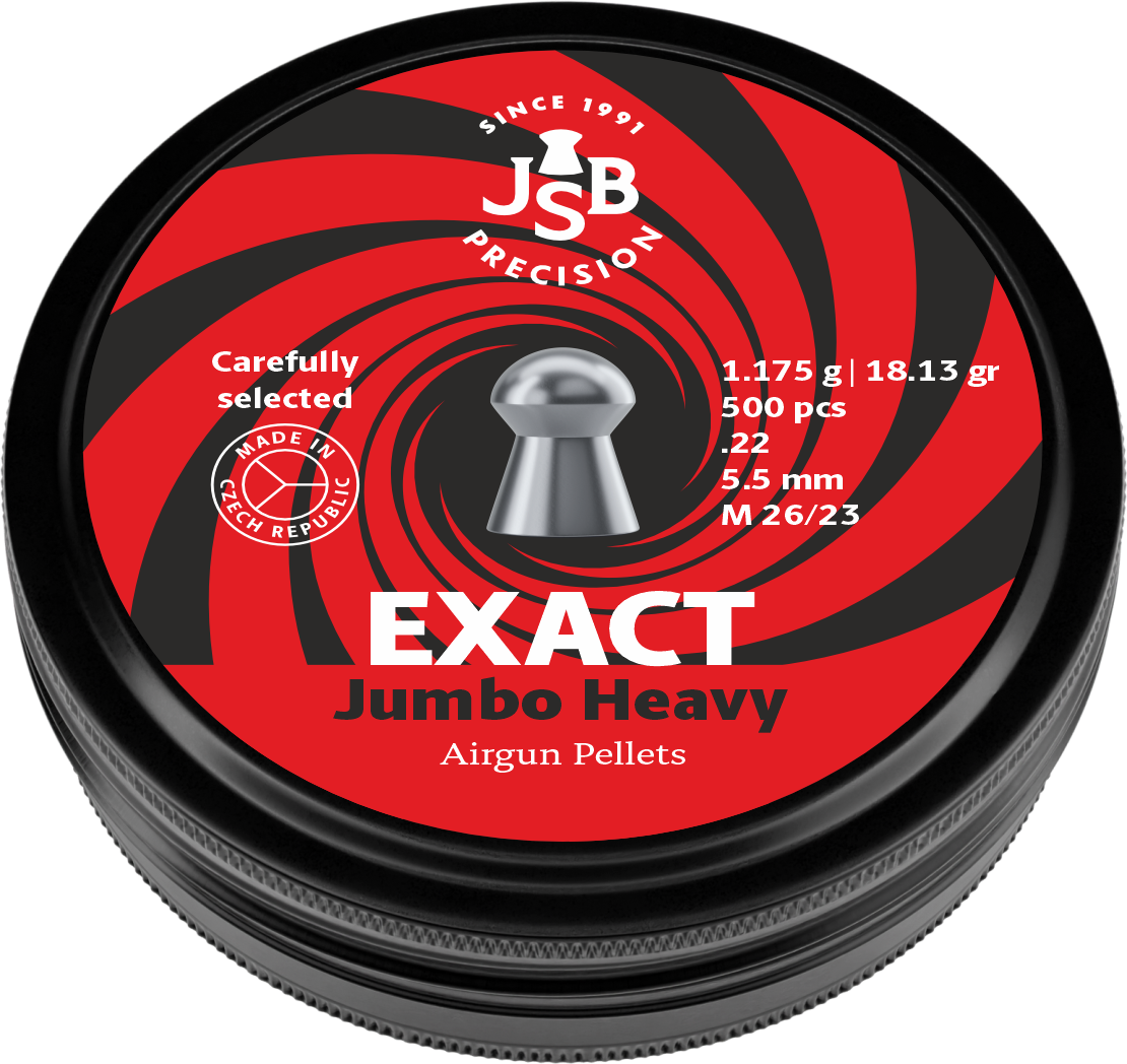 JSB Match Diabolo Exact Jumbo HEAVY | .22 Cal | 18.13 Grains | 500 Ct