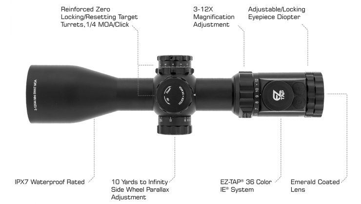 UTG | OP3 | 3-12X44 30MM COMPACT SCOPE