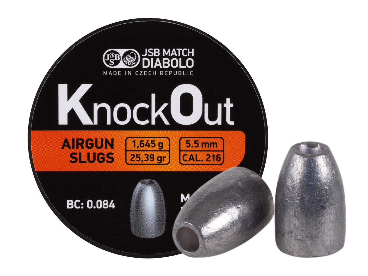 JSB Match Diabolo KnockOut Slugs | .22 Cal | 25.39 Grains | 200 Ct
