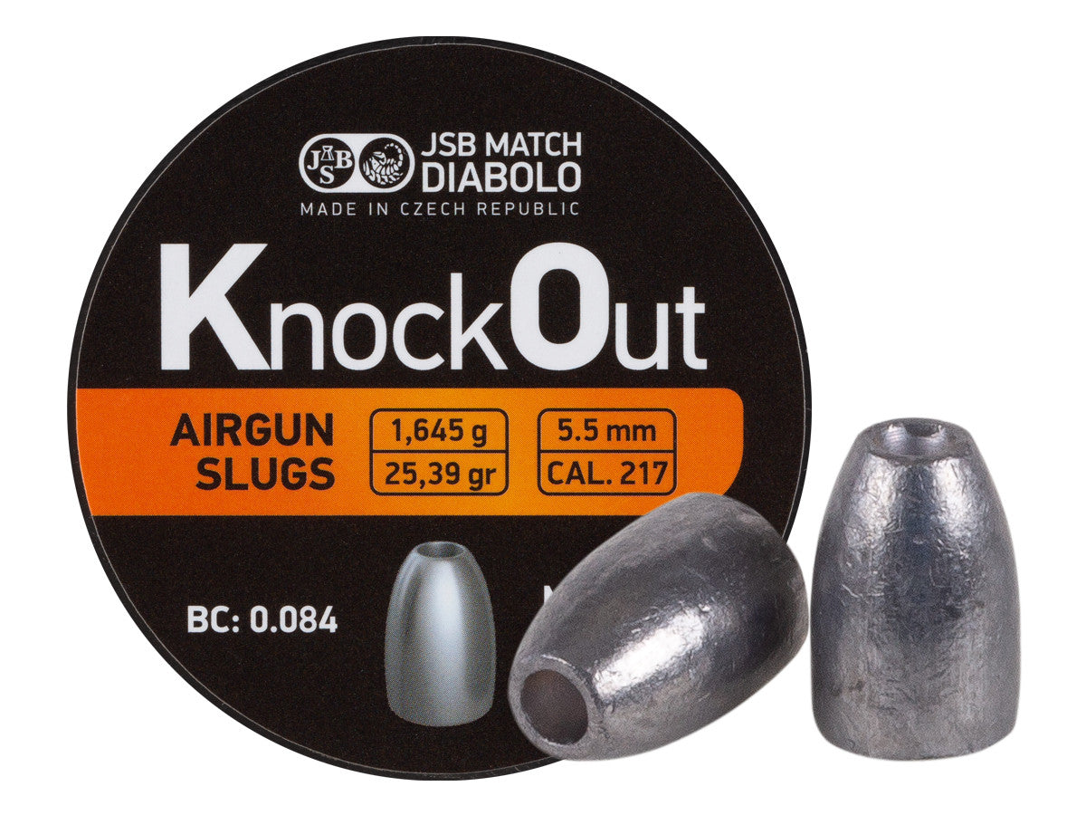 JSB Match Diabolo KnockOut Slugs | .22 Cal | 25.39 Grains | 200 Ct