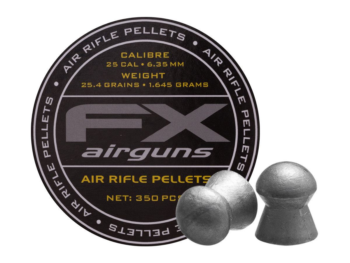 FX Airgun Pellets | .25 Cal | 25.39 Grains | 350 Ct