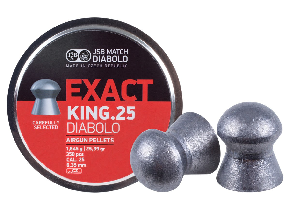 JSB Match Diabolo Exact King | .25 Cal | 25.39 Grains | 350 Ct