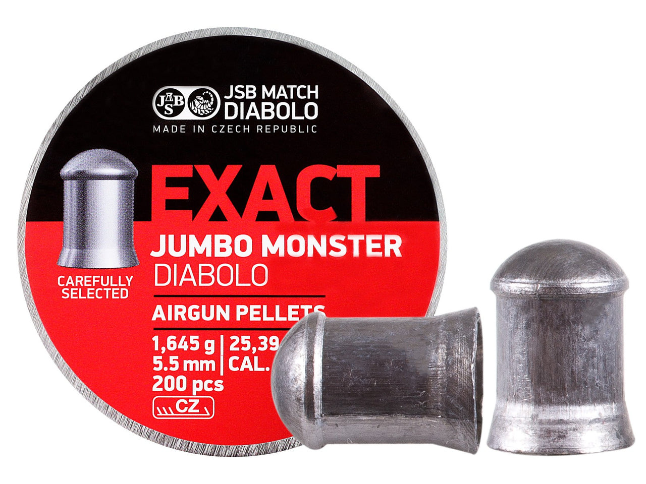 JSB Match Diabolo Exact JUMBO Monster | .22 Cal | 25.39 Grains | 200 Ct