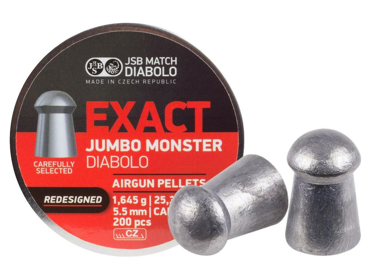 JSB Match Diabolo Exact JUMBO Monster Redesigned | .22 Cal | 25.39 Grains | 200 Ct