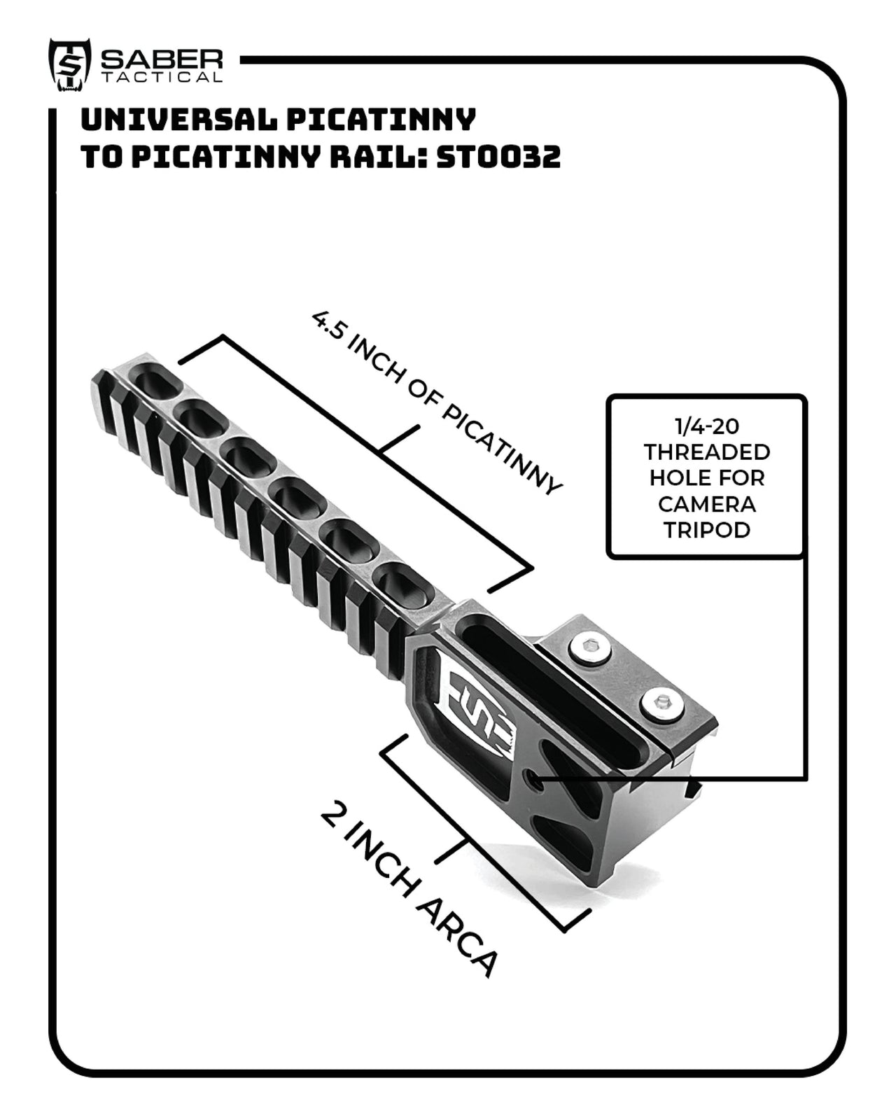 UNIVERSAL PICATINNY TO PICATINNY RAIL ST0032