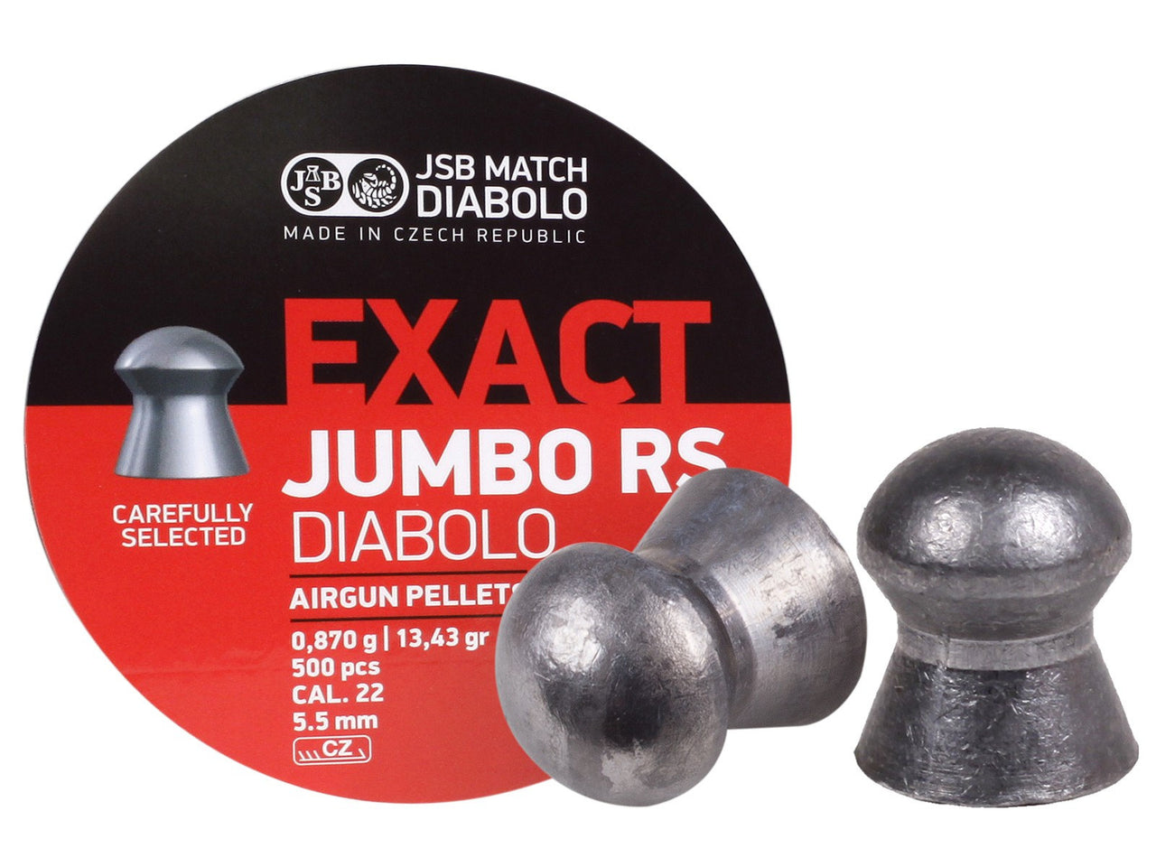 JSB Match Diabolo Exact Jumbo RS | .22 Cal | 13.43 Grains | 500 Ct