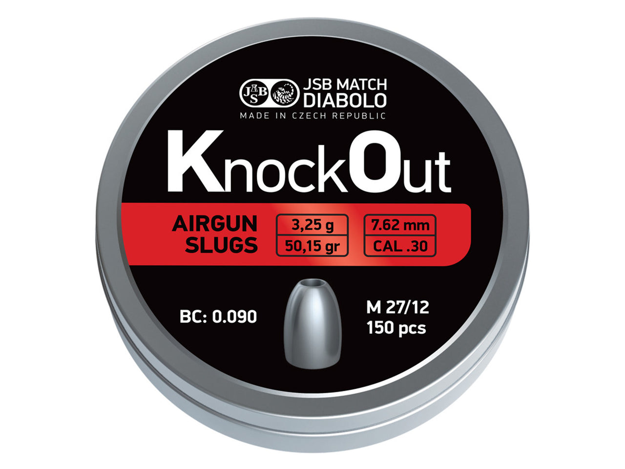 JSB Match Diabolo KnockOut Slugs | .30 Cal | 50.15 Grains | 150 Ct