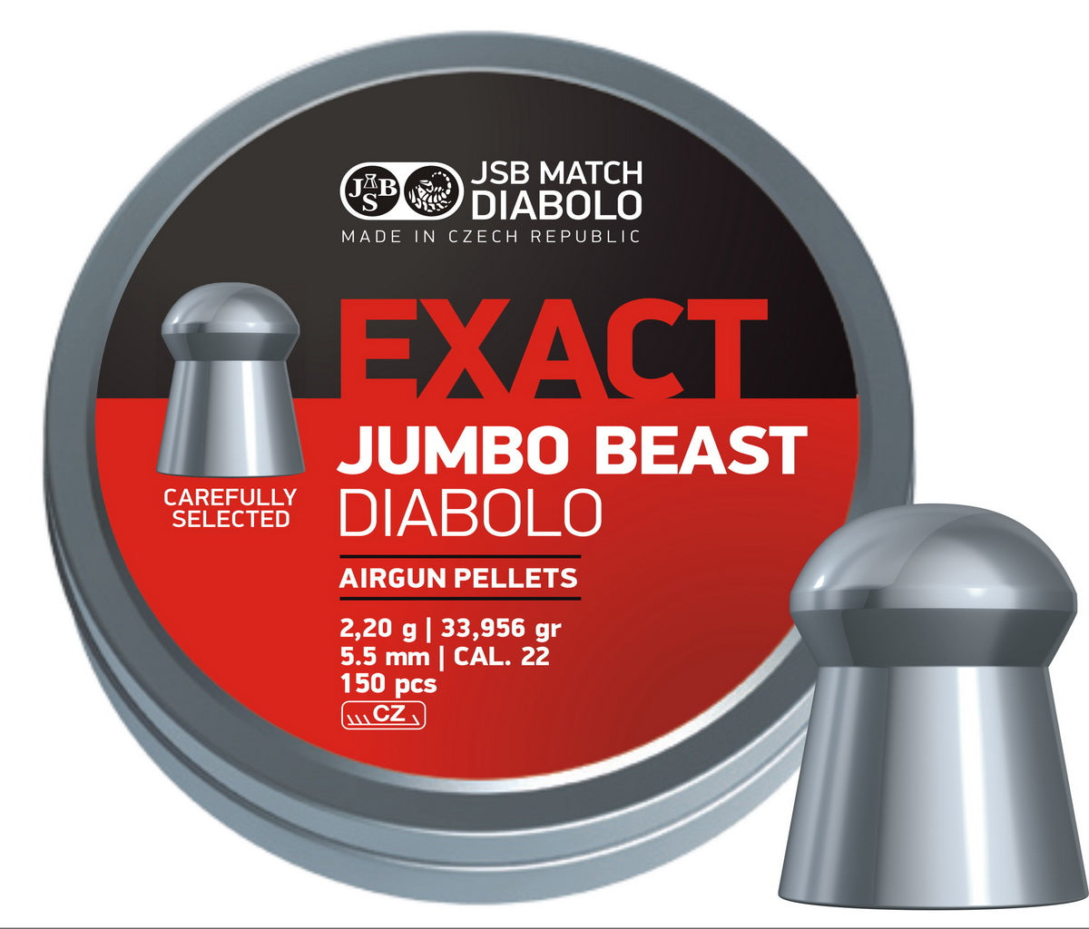 JSB Match Diabolo Exact JUMBO BEAST | .22 Cal | 33.95 Grains | 150 Ct